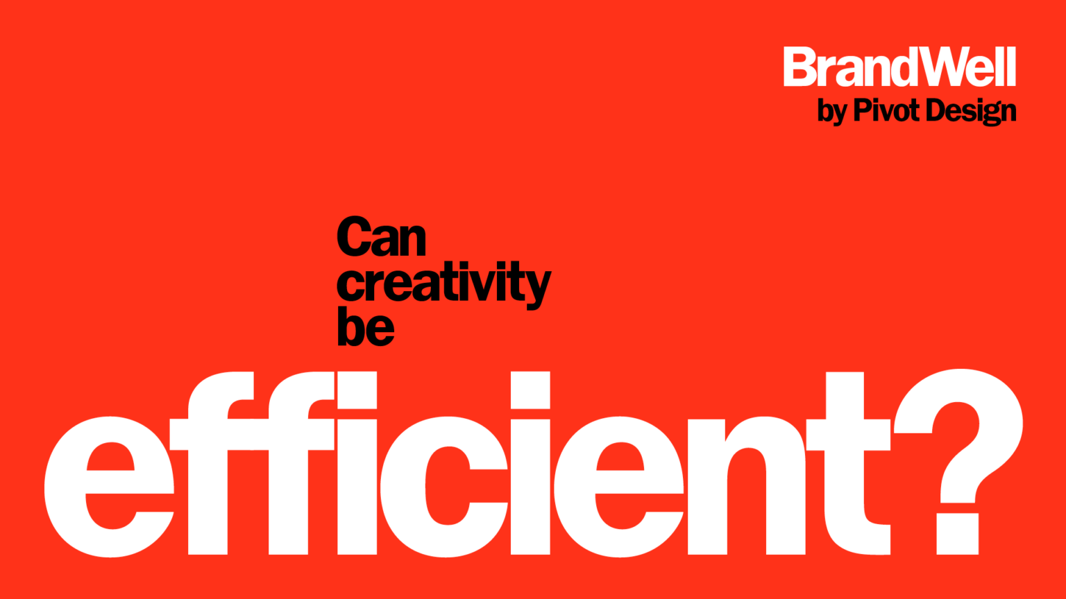 Can creativity by efficient?